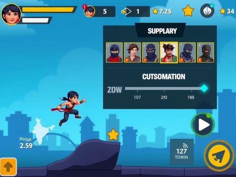 Ninja Dash Hero gameplay screenshot showing character in action